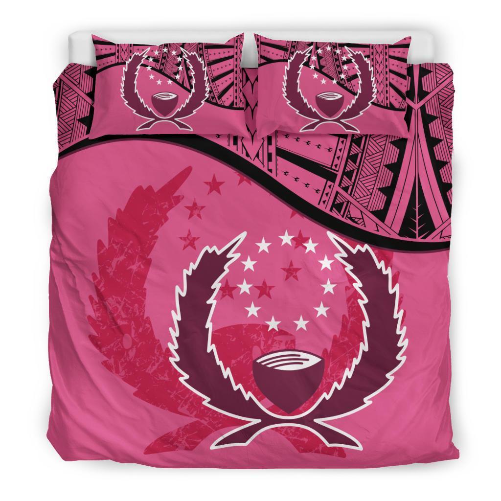Pohnpei Duvet Cover Set - Pohnpei Flag Pink Pink - Polynesian Pride