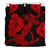 Hawaiian Anchor Poly Tribal Hibiscus Polynesian Bedding Set Red - Polynesian Pride