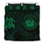 Hawaiian Flag Turtle Polynesian Bedding Set Green - Polynesian Pride