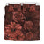 Hawaiian Map Hibiscus Flowers Vintage Polynesian Bedding Set Red - Polynesian Pride