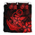 Hawaiian Anchor Plumeria Hamerhead Shark Polynesian Bedding Set - Red - Polynesian Pride