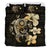 Hawaiian Hibiscus Plumeria Mix Turtle Polynesian Bedding Set Gold - Polynesian Pride