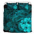 Hawaiian Hibiscus Whale Turtle Dance Polynesian Bedding Set - Turquoise - Polynesian Pride