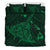 Hawaiian Map Kanaka Manta Ray Polynesian Bedding Set Green - Polynesian Pride