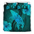 Hawaiian Map Whale Swim Hibiscus Polynesian Bedding Set - Turquoise - Polynesian Pride