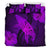 Hawaiian Map Whale Swim Hibiscus Polynesian Bedding Set - Purple - Polynesian Pride