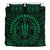 Hawaiian Kakau Honu Arc Green Polynesian Bedding Set - Polynesian Pride