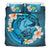 Hawaii Bedding Set, Blue Plumeria Animal Turtle Tattoo - Polynesian Pride