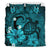 Hawaiian Map Big Turtle Hibiscus Plumeria Tribal Polynesian Bedding Set - Turquoise - Polynesian Pride