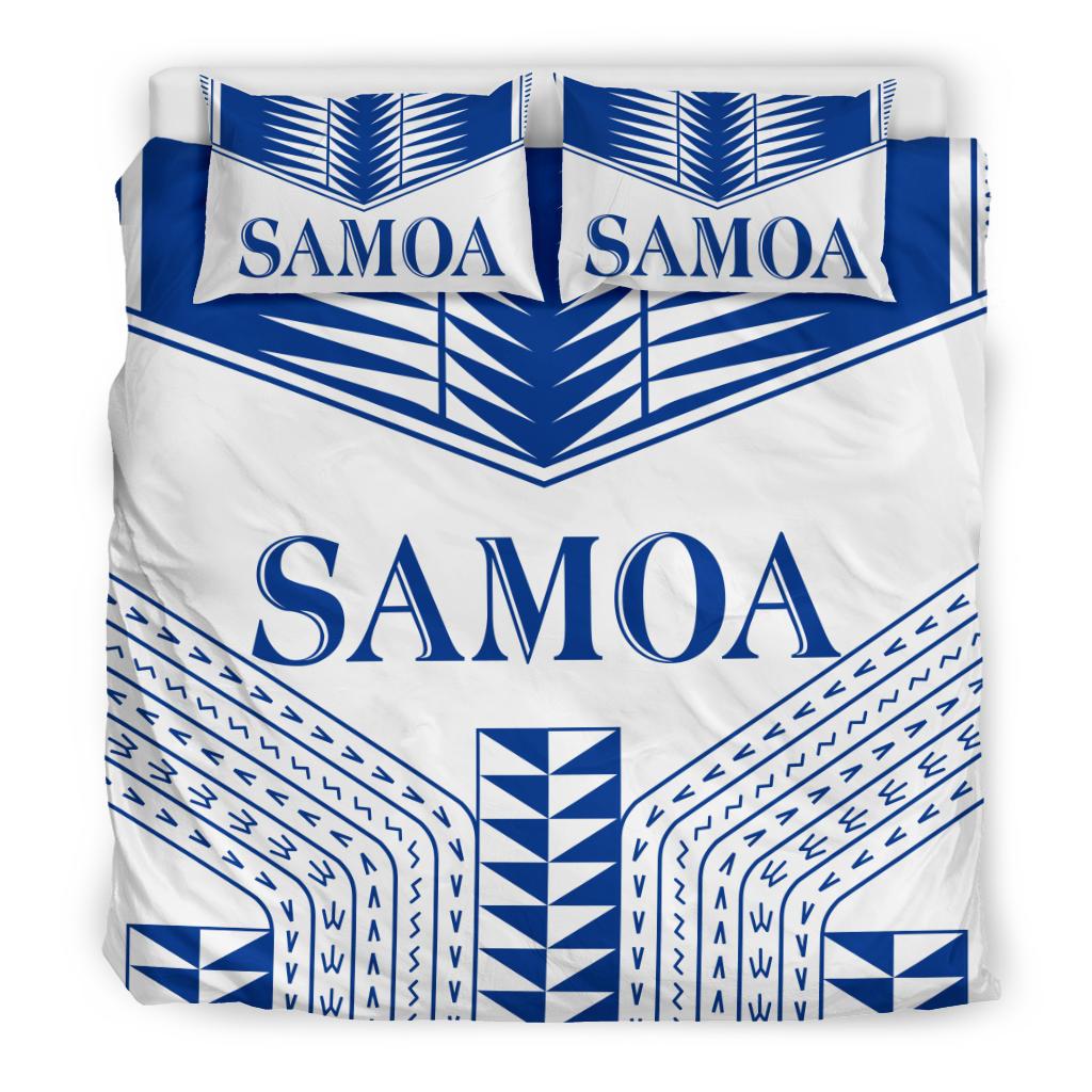 Polynesian Bedding Set - Manu Samoa Duvet Cover White Version - Polynesian Pride