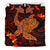 Hawaiian Hibiscus Plumeria Red Big Turtle Polynesian Bedding Set - Polynesian Pride