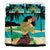 Hawaiian Sea Hula Girl Plumeria Coconut Tree Polynesian Bedding Set - Polynesian Pride