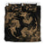 Hawaiian Hammerhead Shark Hibiscus Gold Polynesian Bedding Set - Polynesian Pride