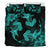 Hawaiian Hammerhead Shark Hibiscus Turquoise Polynesian Bedding Set - Polynesian Pride