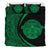 Hawaiian Madame Pele Plumeria Polynesian Bedding Set Circle Style Green - Polynesian Pride