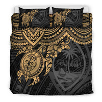 Guam Polynesian Duvet Cover Set - Golden Turtle - Polynesian Pride