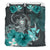 Kanaka Maoli (Hawaii) Bedding Set - Hibiscus Turtle Tribal Turquoise - Polynesian Pride