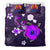 Polynesian Duvet Cover Set - Tahiti Bedding Set Map Turtle Hibiscus Purple - Polynesian Pride