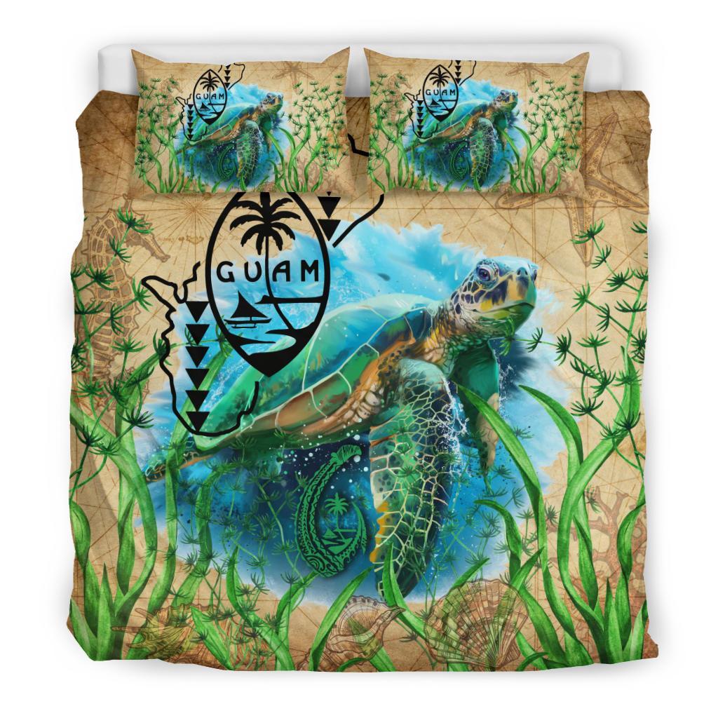 Guam Bedding Set Sea Turtle Vintage - Polynesian Pride