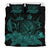 Hawaiian Map Turtle Hibiscus Polynesian Bedding Set - Turquoise - Polynesian Pride