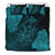 Hawaiian Hibiscus Dolphin Manta Ray Turtle Polynesian Bedding Set Waves Blue - Polynesian Pride