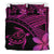 Hawaiian Turtle Kakau Plumeria Polynesian Bedding Set Pink - Polynesian Pride