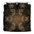 Hawaiian Turtles Tribal Mask Polynesian Bedding Set Gold - Polynesian Pride