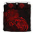 Hawaiian Map Turtle Hibiscus Divise Red Polynesian Bedding Set - Polynesian Pride