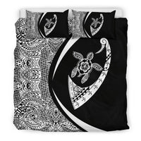 Hawaiian Turtle Fish Hook Hibiscus Polynesian Bedding Set - Circle Style - Polynesian Pride
