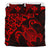 Hawaiian Map Turtle Hibiscus Kanaka Polynesian Bedding Set - Red - Polynesian Pride