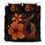 Hawaiian Fish Hook Hibiscus Plumeria Polynesian Bedding Set - Orange - Polynesian Pride