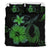 Hawaiian Fish Hook Hibiscus Plumeria Polynesian Bedding Set - Green - Polynesian Pride