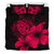 Hawaiian Map Hibiscus Turtle Polynesian Bedding Set - Calico Red - Polynesian Pride