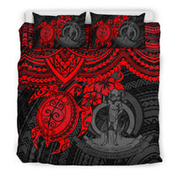Vanuatu Polynesian Duvet Cover Set - Red Turtle - Polynesian Pride