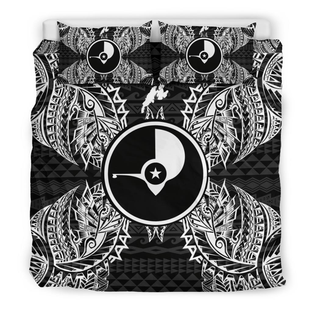 Polynesian Bedding Set - Yap Duvet Cover Set Map Black - Polynesian Pride