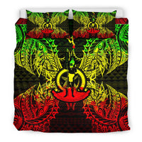 Polynesian Bedding Set - Vanuatu Duvet Cover Set Map Reggae - Polynesian Pride
