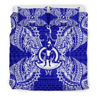 Polynesian Bedding Set - Vanuatu Duvet Cover Set Map Blue - Polynesian Pride