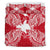 Polynesian Bedding Set - Papua New Guinea Duvet Cover Set Map Red White - Polynesian Pride
