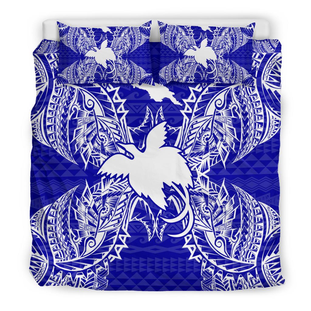 Polynesian Bedding Set - Papua New Guinea Duvet Cover Set Map Blue - Polynesian Pride