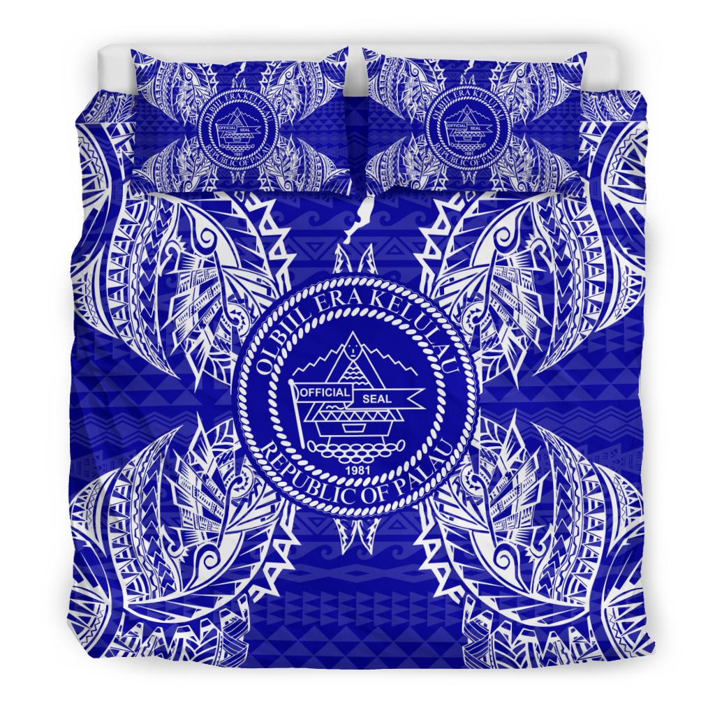 Polynesian Bedding Set - Palau Duvet Cover Set Map Blue - Polynesian Pride