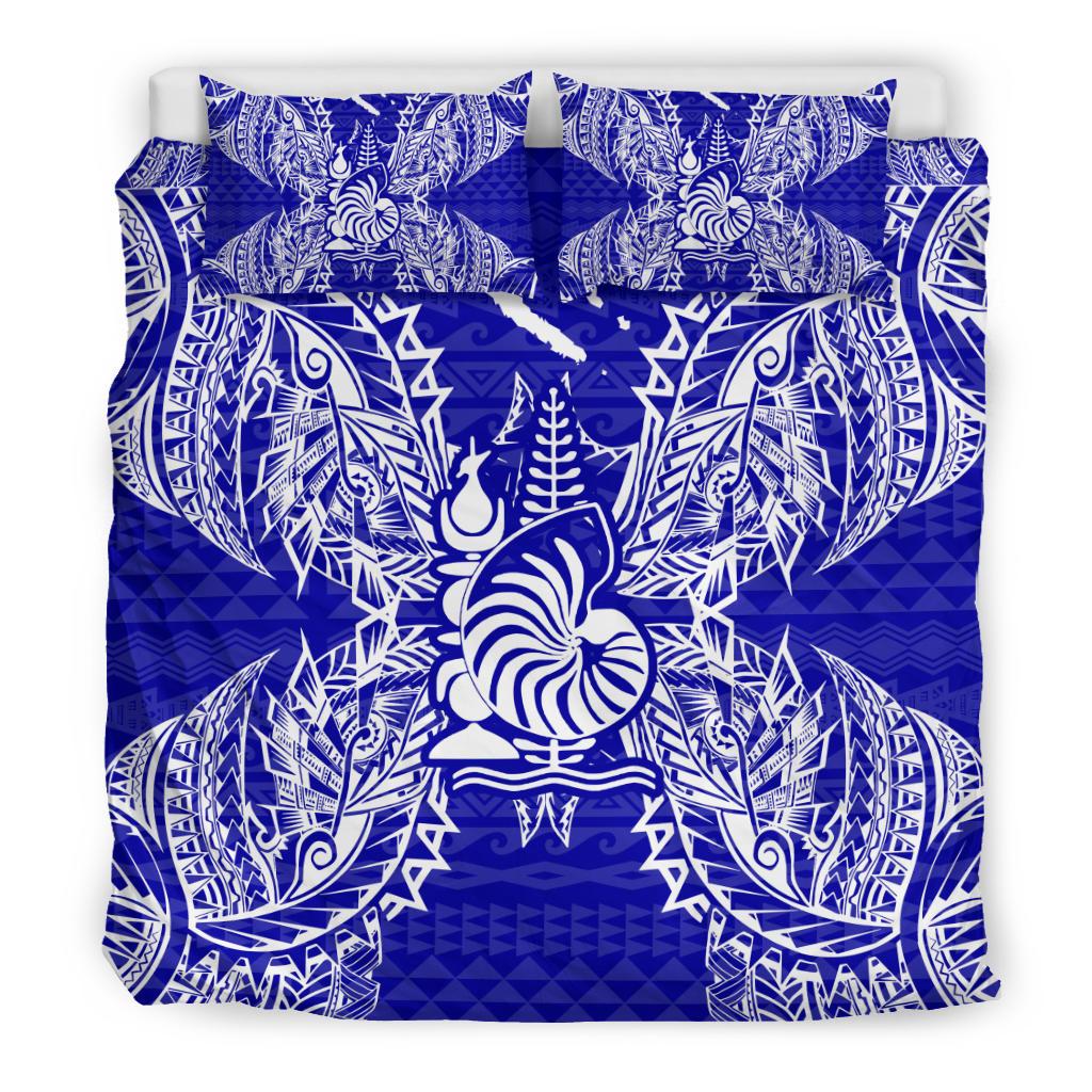 Polynesian Bedding Set - New Caledonia Duvet Cover Set Map Blue - Polynesian Pride