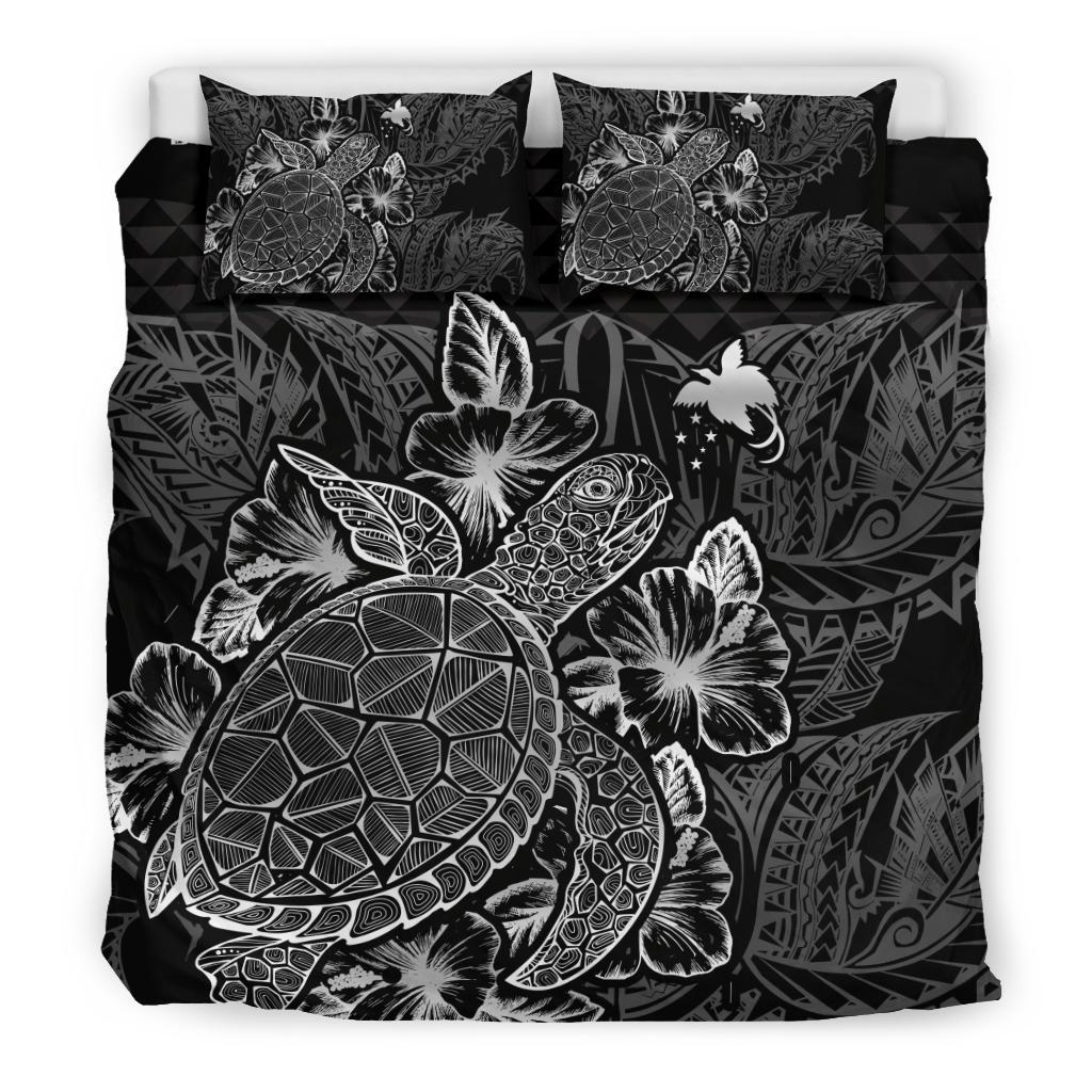 Polynesian Bedding Set - Papua New Guinea Duvet Cover Set Black Color Black - Polynesian Pride