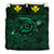 Hawaiian Turtle Hibiscus Plumeria Kanaka Polynesian Bedding Set Green - Soft Style - Polynesian Pride