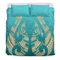 New Zealand Maori Hei Matau Tattoo Bedding Set - Polynesian Pride