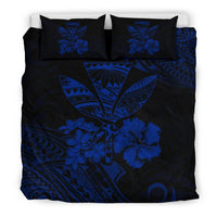 Hawaiian Bedding Set - Kanaka Maoli Polynesian Blue - Polynesian Pride