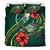 Polynesian Bedding Set - Yap Micronesia Duvet Cover Set Green Turtle Hibiscus - Polynesian Pride