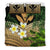 Kanaka Maoli (Hawaiian) Bedding Set, Polynesian Plumeria Banana Leaves Gold - Polynesian Pride