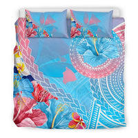 Hawaii Map Sweet Dream Kanaka Polynesian Hibiscus Bedding Set - Polynesian Pride