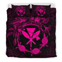 Hawaii Kanaka Turtle Hibiscus Polynesian Bedding Set - Anthea Style Pink - Polynesian Pride