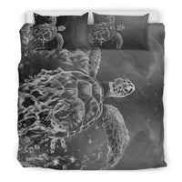 Hawaii Sea Turtle Water Color Travel Galaxy Bedding Set - AH - White - Polynesian Pride